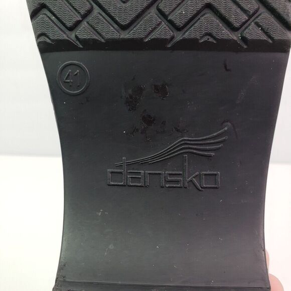 Dansko Womens Size EU 41 US 10.5-11 Red Shinny Slip On Comfort Work Clog Shoes - Picture 10 of 10